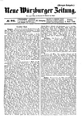 Neue Würzburger Zeitung Dienstag 3. April 1860