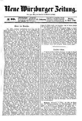 Neue Würzburger Zeitung Montag 9. April 1860