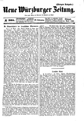 Neue Würzburger Zeitung Mittwoch 18. April 1860