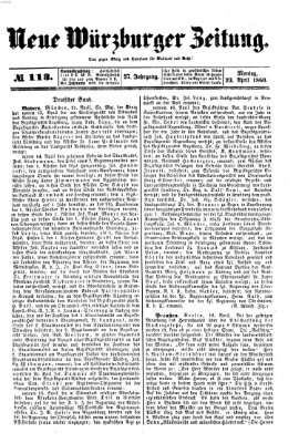 Neue Würzburger Zeitung Montag 23. April 1860