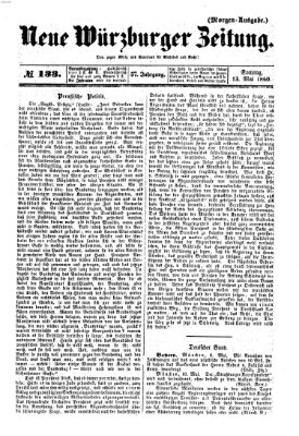 Neue Würzburger Zeitung Sonntag 13. Mai 1860