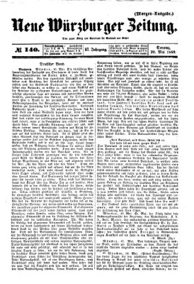 Neue Würzburger Zeitung Sonntag 20. Mai 1860