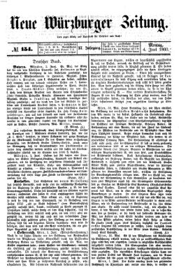 Neue Würzburger Zeitung Montag 4. Juni 1860