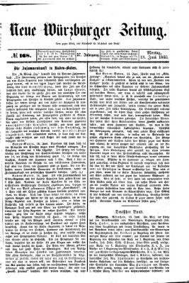 Neue Würzburger Zeitung Montag 18. Juni 1860