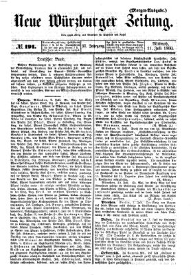 Neue Würzburger Zeitung Mittwoch 11. Juli 1860