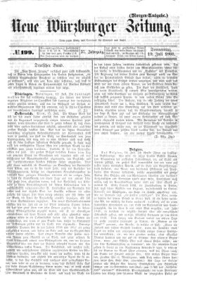 Neue Würzburger Zeitung Donnerstag 19. Juli 1860