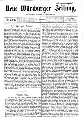 Neue Würzburger Zeitung Sonntag 22. Juli 1860