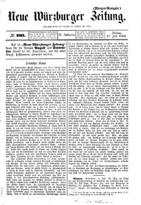 Neue Würzburger Zeitung Freitag 27. Juli 1860