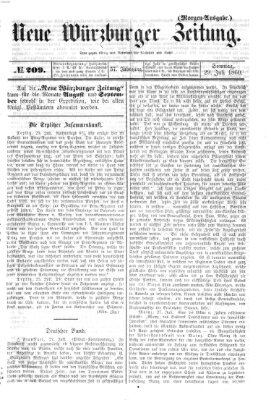 Neue Würzburger Zeitung Sonntag 29. Juli 1860