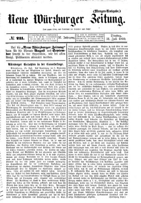 Neue Würzburger Zeitung Dienstag 31. Juli 1860