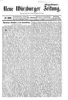 Neue Würzburger Zeitung Mittwoch 1. August 1860