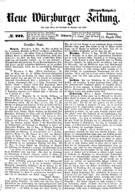 Neue Würzburger Zeitung Samstag 11. August 1860