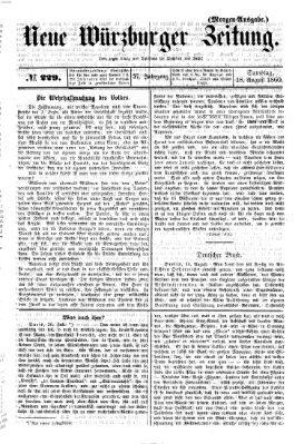 Neue Würzburger Zeitung Samstag 18. August 1860