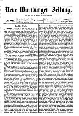 Neue Würzburger Zeitung Montag 20. August 1860