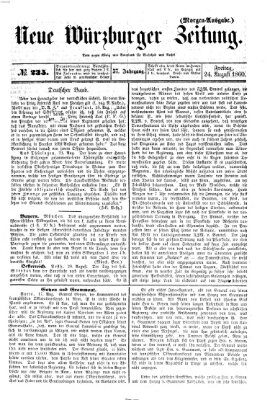 Neue Würzburger Zeitung Freitag 24. August 1860