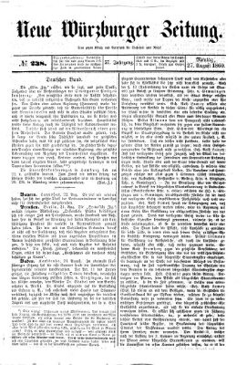 Neue Würzburger Zeitung Montag 27. August 1860