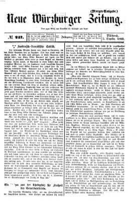 Neue Würzburger Zeitung Mittwoch 5. September 1860