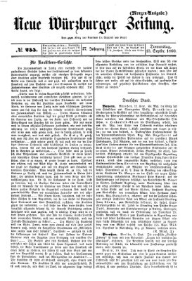 Neue Würzburger Zeitung Donnerstag 13. September 1860