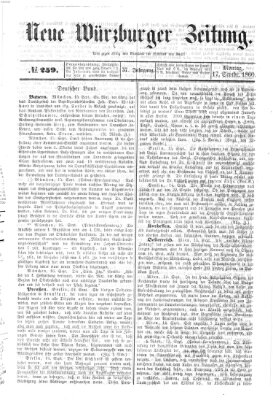 Neue Würzburger Zeitung Montag 17. September 1860