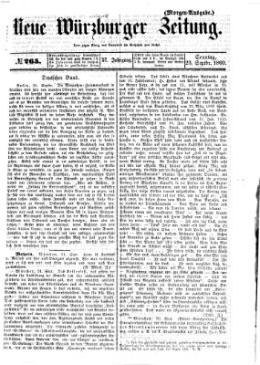 Neue Würzburger Zeitung Sonntag 23. September 1860