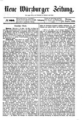 Neue Würzburger Zeitung Montag 24. September 1860