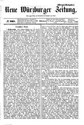 Neue Würzburger Zeitung Dienstag 25. September 1860