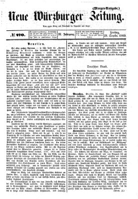 Neue Würzburger Zeitung Freitag 28. September 1860