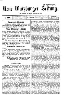 Neue Würzburger Zeitung Sonntag 30. September 1860