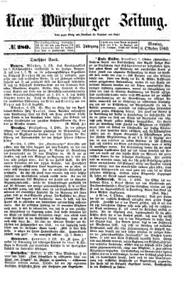 Neue Würzburger Zeitung Montag 8. Oktober 1860