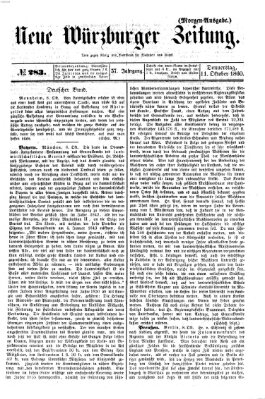 Neue Würzburger Zeitung Donnerstag 11. Oktober 1860