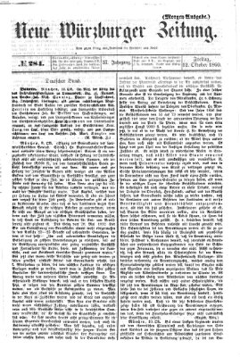 Neue Würzburger Zeitung Freitag 12. Oktober 1860