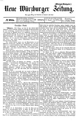 Neue Würzburger Zeitung Samstag 13. Oktober 1860