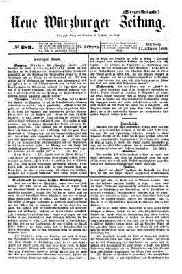 Neue Würzburger Zeitung Mittwoch 17. Oktober 1860