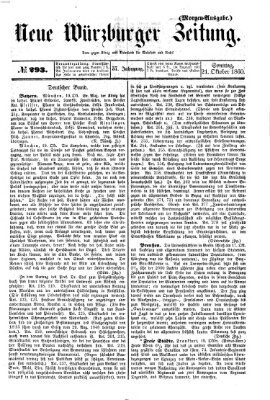 Neue Würzburger Zeitung Sonntag 21. Oktober 1860