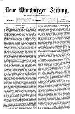 Neue Würzburger Zeitung Montag 22. Oktober 1860