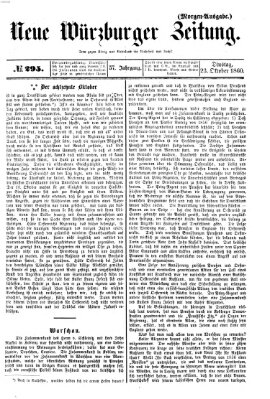 Neue Würzburger Zeitung Dienstag 23. Oktober 1860