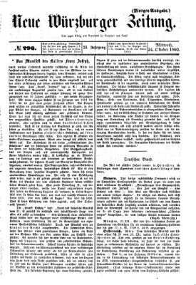 Neue Würzburger Zeitung Mittwoch 24. Oktober 1860