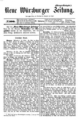 Neue Würzburger Zeitung Sonntag 28. Oktober 1860