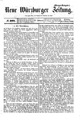 Neue Würzburger Zeitung Dienstag 30. Oktober 1860