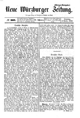 Neue Würzburger Zeitung Sonntag 4. November 1860