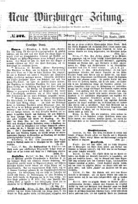 Neue Würzburger Zeitung Montag 19. November 1860