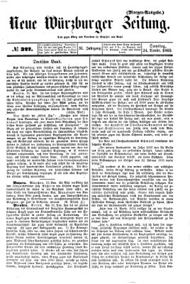 Neue Würzburger Zeitung Samstag 24. November 1860