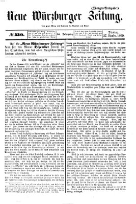 Neue Würzburger Zeitung Dienstag 27. November 1860