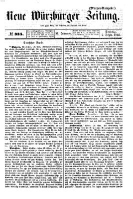 Neue Würzburger Zeitung Sonntag 2. Dezember 1860