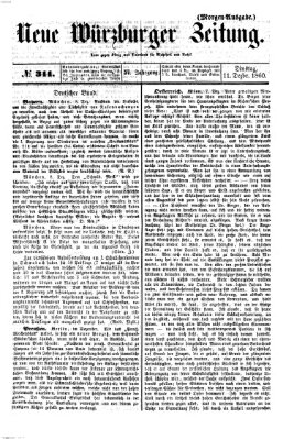 Neue Würzburger Zeitung Dienstag 11. Dezember 1860