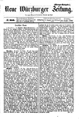 Neue Würzburger Zeitung Sonntag 23. Dezember 1860