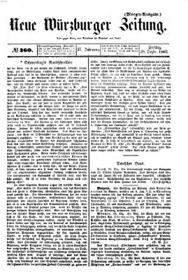 Neue Würzburger Zeitung Freitag 28. Dezember 1860