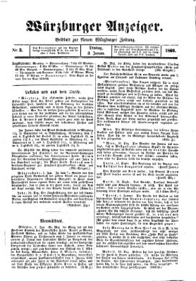 Würzburger Anzeiger (Neue Würzburger Zeitung) Dienstag 3. Januar 1860