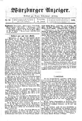 Würzburger Anzeiger (Neue Würzburger Zeitung) Donnerstag 19. Januar 1860