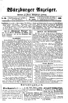 Würzburger Anzeiger (Neue Würzburger Zeitung) Sonntag 29. Januar 1860